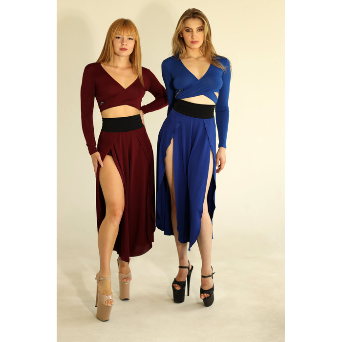 FLY CULOTTES — Повітряні Кюлоти Для Pole Dance, Contemporary Та Сценічних Виступів - бордовий