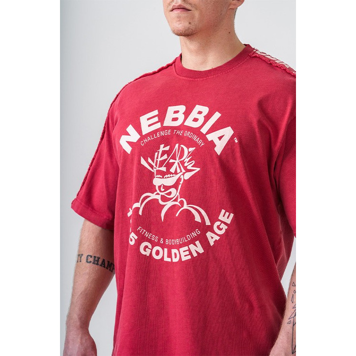 Футболка Nebbia Washed Oversized T-Shirt GOLDEN AGE Red 790
