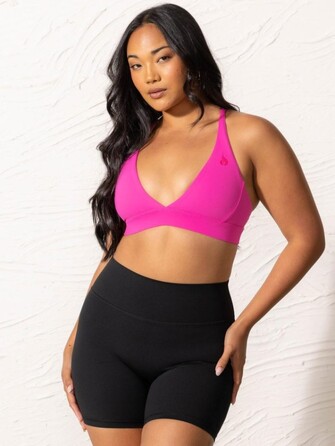 Топ Ryderwear NKD Low Neck Sports Bra - Neon Pink