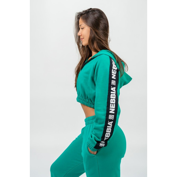 Худі Nebbia Cropped Zip-Up Hoodie Iconic Green 254