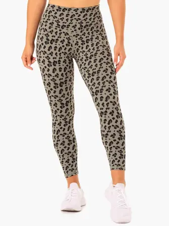 Леггинсы Ryderwear Hybrid Full Length Leggings - Khaki Leopard