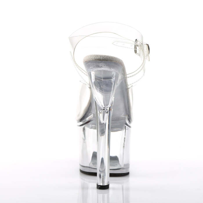 Босоніжки Treasure-708 на підборах 7 дюймів, з ремінцем на щиколотці 2 3/4 дюйма, прозорі