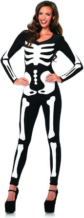 Костюм скелета, світиться у темряві Leg Avenue Womens Skeleton Bodysuit Halloween, розмір S