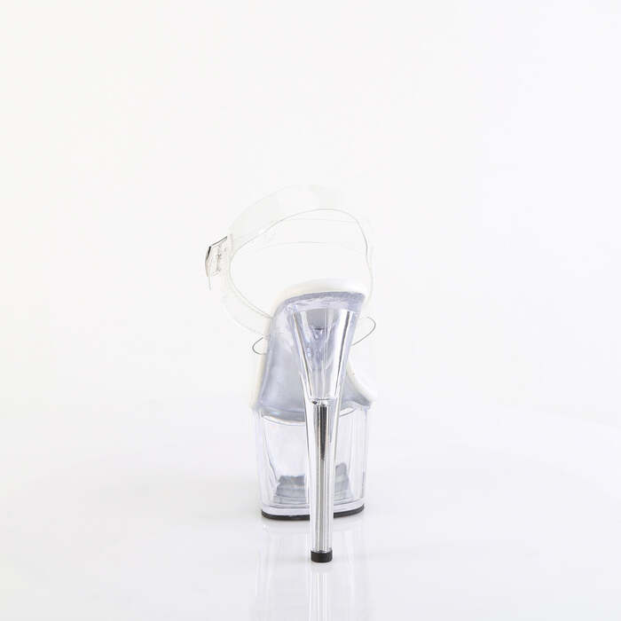 Босоножки Adore-708VL, каблук 7 дюймов, стелька из искусственной кожи PF толщиной 2 3/4 дюйма, ремешок на щиколотке, прозрачные