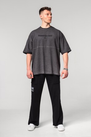 Футболка Nebbia Washed-off Oversized Heavyweight Cotton T-shirt NO SHORTCUTS Black 369