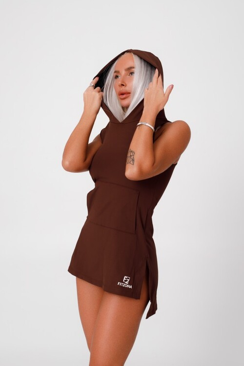 Плаття Fitzona Brown Dress With Hoodie 14410