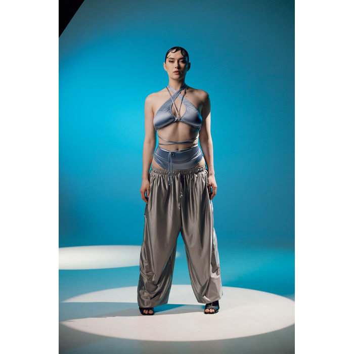 Штаны для танцев Gray silk_ сірий шовк