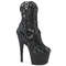 Чоботи Pleaser Adore-1029RS *7 дюймів на підборах, 2 3/4 дюйма з прикрасою PF RS, блискавка збоку, чорні