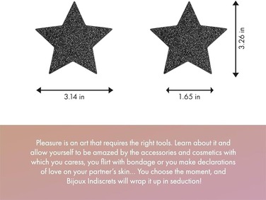 Пестисы в виде звездочек Bijoux Indiscrets, черные