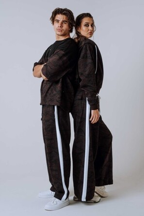 Штани Nebbia Oversized Sweatpants POWER Dark Brown Camo 896