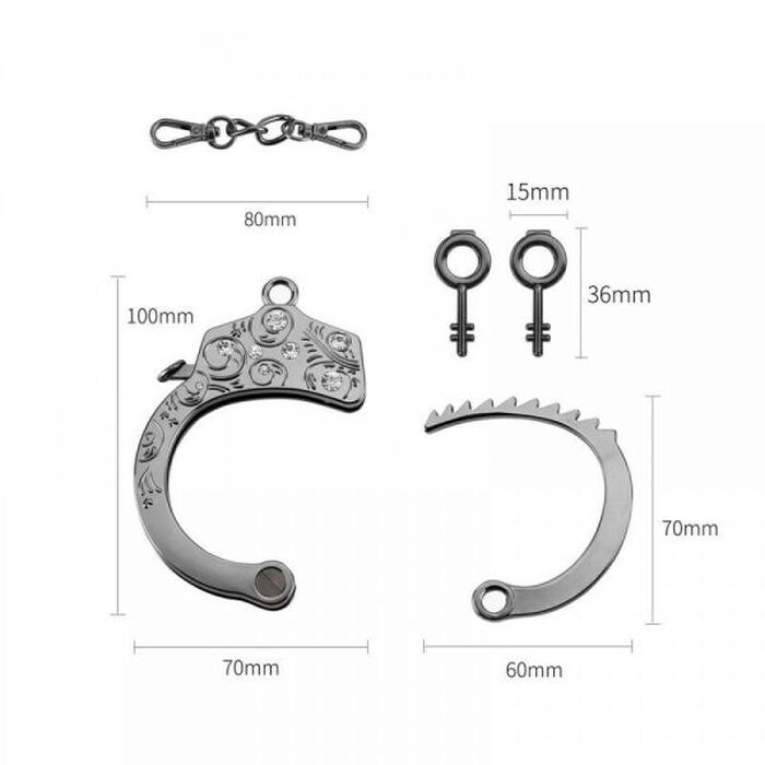 Наручники Разборные Premium Metal Roomfun, Diamond