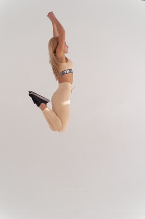 ЛЕГИНСЫ BEIGE LEGGINGS LACE ON FRONT