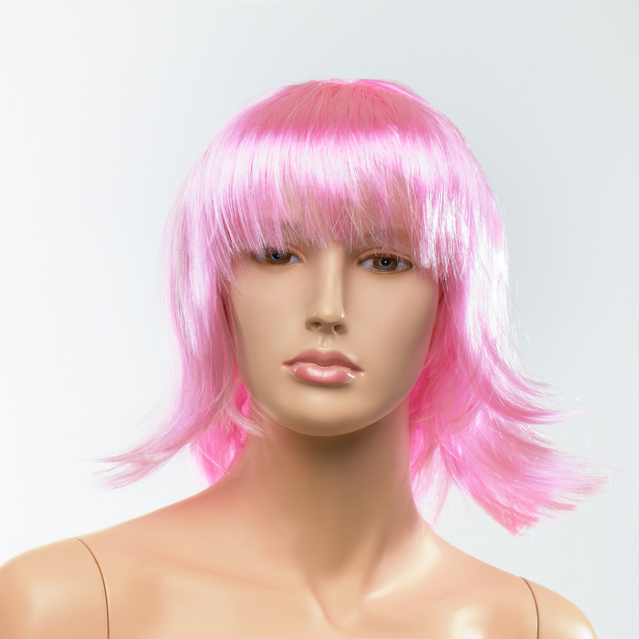 Перука каре з чубчиком Fetish Hair, рожевий, 25 см