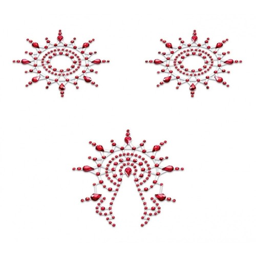 Украшения для груди и бикини со стразами Gloria Petits Joujoux, красные