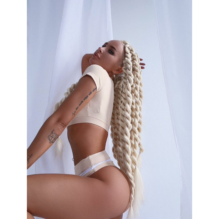 Купальні трусики Fitzona BEIGE SWIMSUIT PANTS WITH WHITE DETAIL