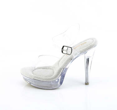 Босоножки Cocktail-508, каблук 5 дюймов, ремешок на щиколотке шириной 1 дюйм, прозрачный/прозрачный