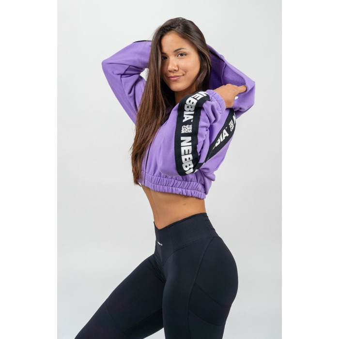 Худі Nebbia Cropped Zip-Up Hoodie Iconic Lila 254 Lilac