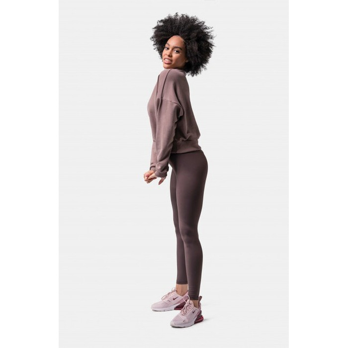 ТОЛСТОВКА LOOSE FIT SWEATSHIRT 'FEELING GOOD' BROWN 420