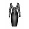 Сукня Noir Handmade Euphoria F295 з мереживним верхом, вінілове, чорне, розмір S