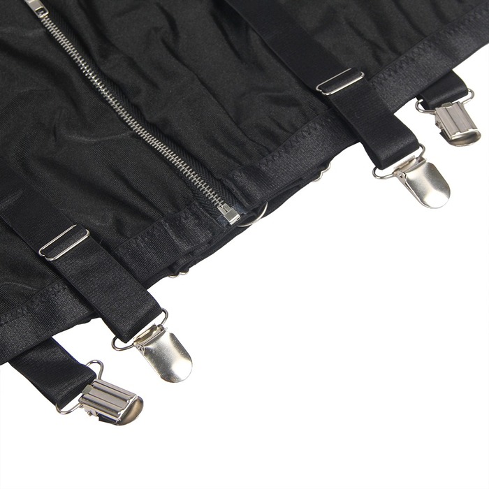 Сукня-костюм Star Night із застібками-блискавками та пажами для панчох, чорний, ХХХL (без коробки)