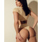 Купальні трусики Fitzona BEIGE SWIMSUIT PANTS WITH WHITE DETAIL