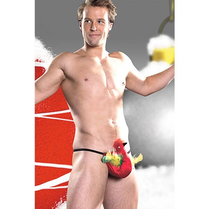 Труси-стрінги чоловічі Півень Sunspice червоні, One Size