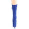 Чоботи Pleaser Flamingo-1050FS *8-дюймовий каблук, 4-дюймові черевики зі шнурівкою спереду до середини ікри, з бічної блискавки, сині
