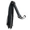 F61419 батіг з екошкіри c вузькими хвостами FLOGGER BLACK