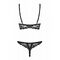 Комплект Obsessive Letica 2 pcs cupless set black S / M
