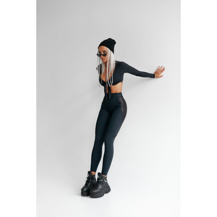 Легінси Fitzona Black Legging With Shiny Black on the Back