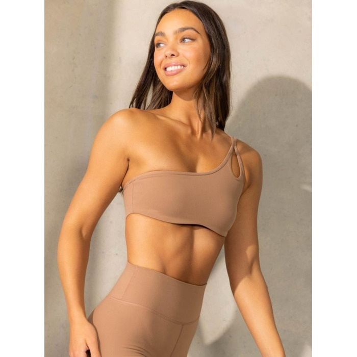Топ Ryderwear Empower One Shoulder Sports Bra - Mocha