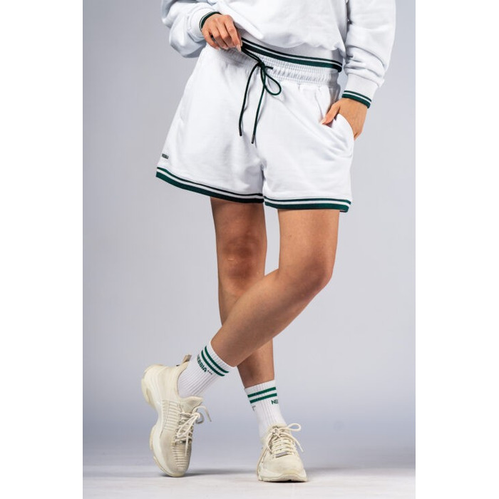 Шорти жіночі Nebbia Lounge Sweatshorts CLUB D’OR White 643