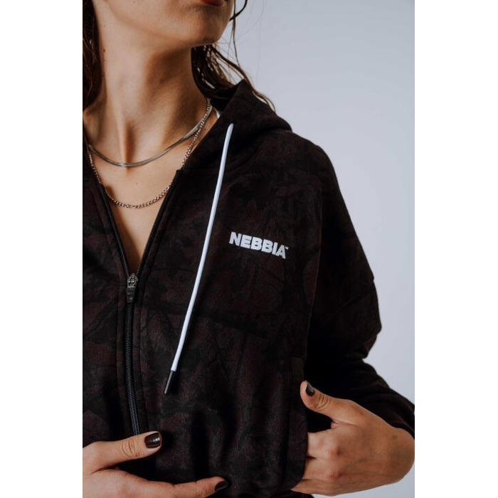 Спортивна кофта Nebbia Relaxed Zip Hoodie POWER Dark Brown Camo 895