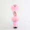 Босоніжки Pleaser Flamingo-824F на підборах 8 дюймів, босоніжки з хутра марабу 4 дюйми з манжетою на щиколотці, блискавка ззаду, прозорі/рожеві