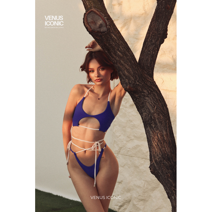 Комплект для танців Venus Iconic PEARL SETS синій, з зав'язками