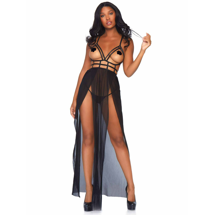 Платье макси Leg Avenue, черное