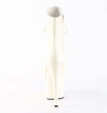 Ботинки Adore-1020, каблук 7 дюймов, ботинок с PF-застежкой на шнуровке спереди высотой 2 3/4 дюйма, молния сбоку, лакированная кожа цвета «сливовый»