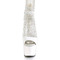 Босоножки Pleaser Adore-765RM, каблук 7 дюймов, высота 2 3/4 дюйма, закрытый задник, молния сзади, белые