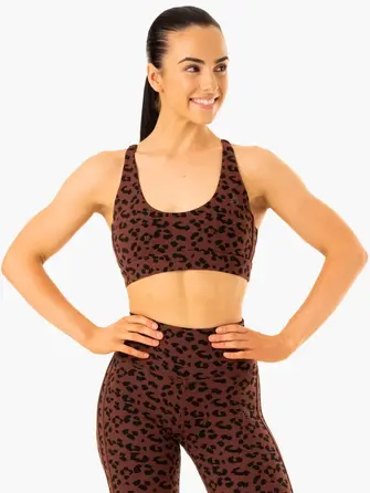 Топ Ryderwear Evolution Sports Bra - Chocolate Leopard