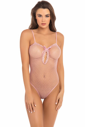 Боди в сетку UNDONE SEE THROUGH BODYSUIT PINK, OS