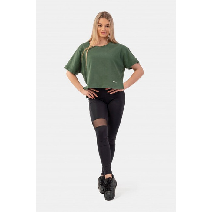 Футболка Organic Cotton Loose Fit 'The Minimalist” Crop Top 417 Dark Green
