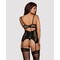 Комплект Obsessive Amallie корсет та стрінги L/XL