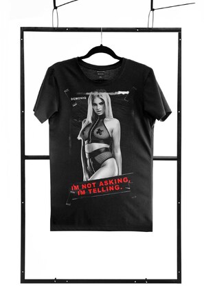 Чоловіча футболка з принтом I'm Not Аsking Demoniq TSHRB008 чорна, M