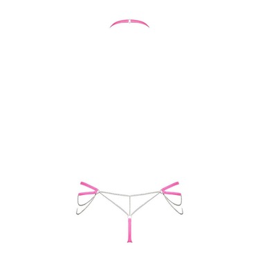 Комплект Obsessive Chainty set Малиновый L/XL