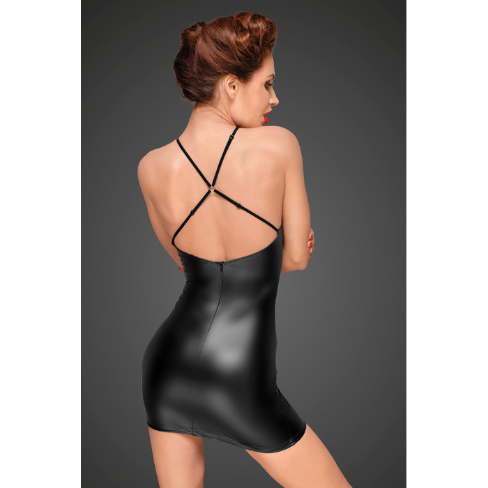 Сексуальное облегающее черное платье Noir Handmade F185 с прозрачным бюстом, M