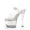 Босоніжки Pleaser Tipjar-708-2 на підборах 7 дюймів, з ремінцем на щиколотці 2 3/4 дюйма, прозорі