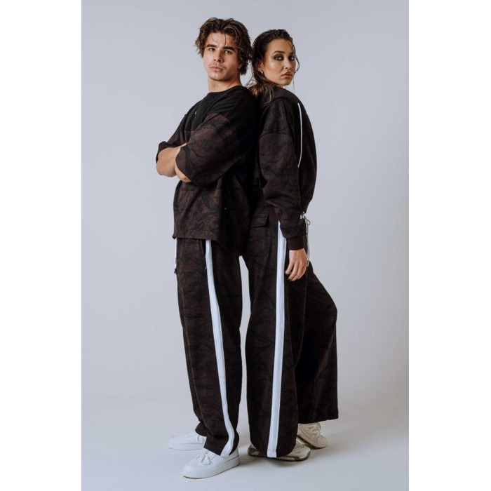 Штани Nebbia Oversized Sweatpants POWER Dark Brown Camo 896