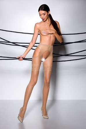 Колготки з відкритим доступом TIOPEN 002 beige 3/4 (20 den) - Passion