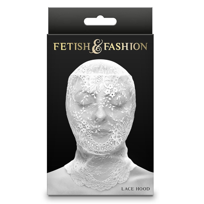 Кружевной капюшон-маска NS Novelties Fetish & Fashion белый