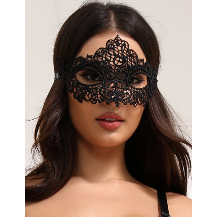 Ажурная маска для глаз Star Night черная 2 шт. (без коробки)